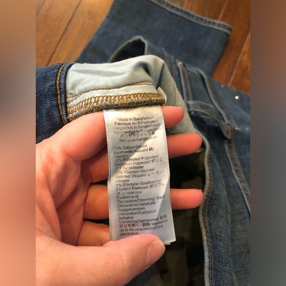 J. Crew Women’s 34P Petite Rhinestone Essential Straight Signature Stretch Jeans - Picture 15 of 15